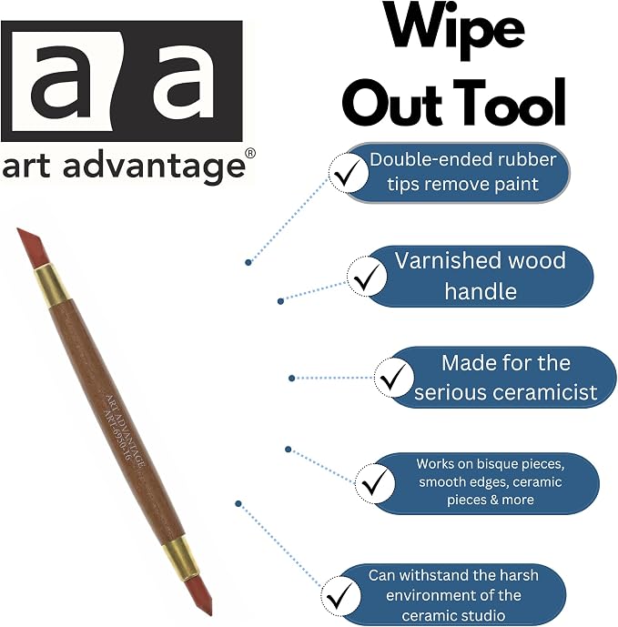 Art Advantage Wipe Out Tool, Double-Ended, Ceramic Tools, Ceramics Tools - Image 3