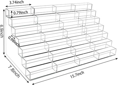 Acrylic Business Card Holder for Desk Multiple Business Card Holders 28 Slot 7 - Image 2