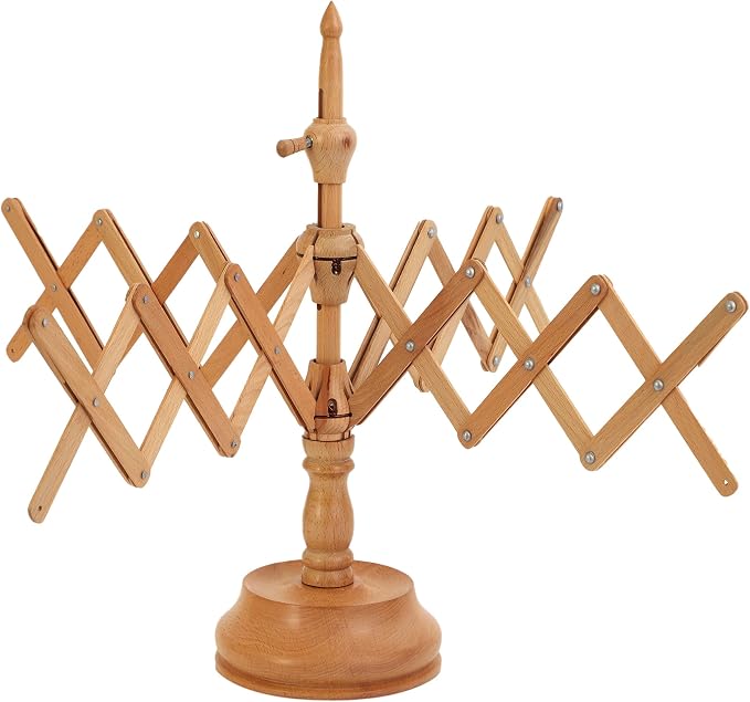 Handcrafted Wooden Table Top Yarn Swift – Beechwood Umbrella Swift - Image 8