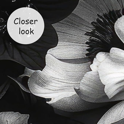 AFZEVEB-Black Peony Floral Wallpaper Vintage Large Flower Wall murals - Image 4