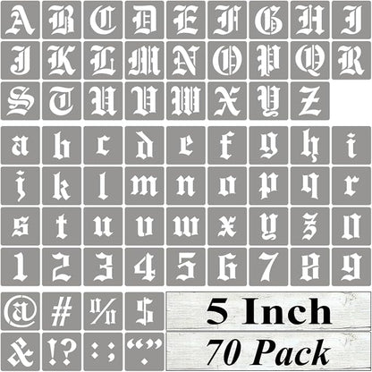 5 Inch Alphabet Letter Stencils by REOLAN