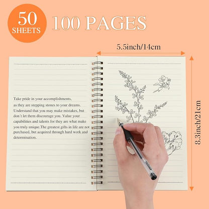 Yahenda 18 Pcs Spiral Notebook Bulk A5 Journal Lined 8.3'' x 5.5'' Writing - Image 3