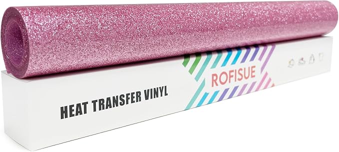 Rouge Powder Glitter HTV Heat Transfer Vinyl 12" x6FT Glitter Vinyl by Unknown