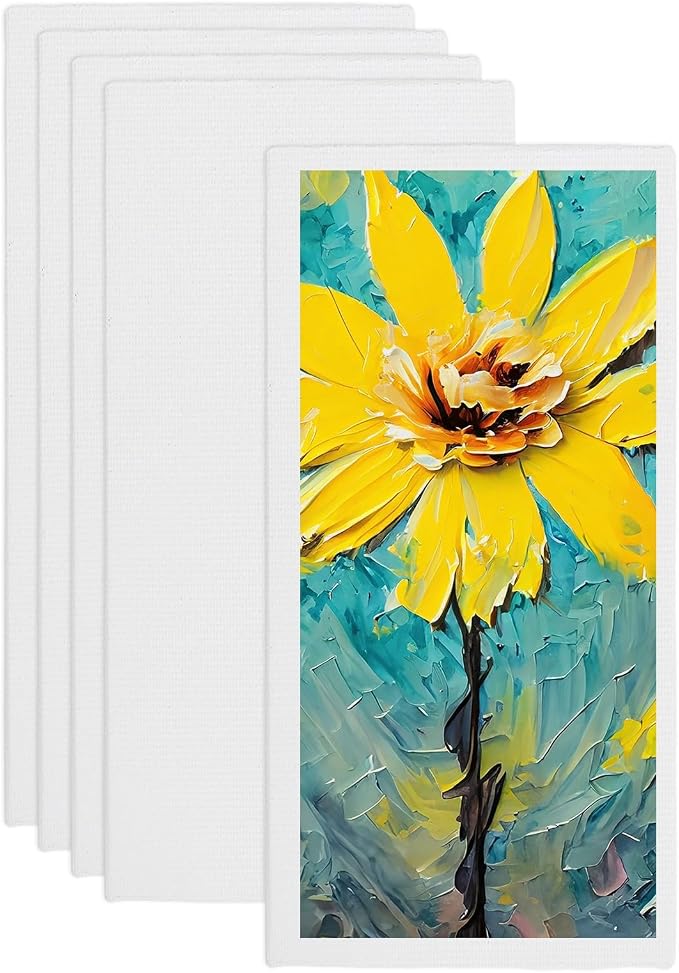 MECCANIXITY Canvas Boards for Painting, 8x16 Cotton Blank Primed Art Canvas by MECCANIXITY