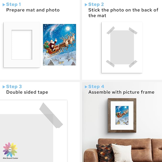 Mat Board Center, 8x10 White Mats - Image 7