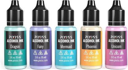 Pixiss Iridescent Color Changing Alcohol Ink Set - Image 2