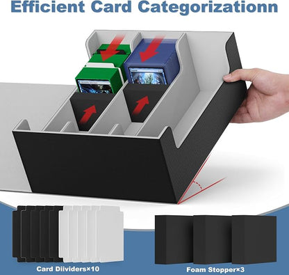 Mlikero Card Deck Case for Trading Cards 1800+, Trading Card Storage Box for - Image 3