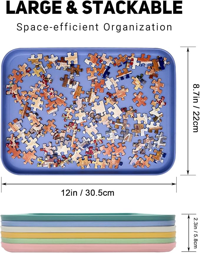 12" x 8.7" Puzzle Sorting Trays - Image 3