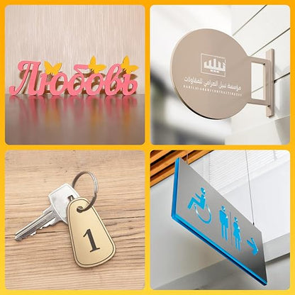 Laser Engraving Blank ABS Double Color Plastic Sheet, 11.8x6.49x0.05 inch - Image 5