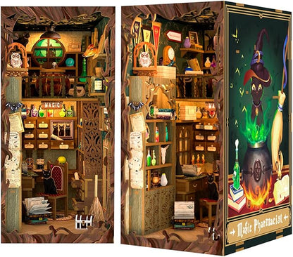 Fsolis Book Nook Kit, DIY Miniature House Kit 3D Wooden Puzzle Craft Kit by FsolisDIYDollhouse