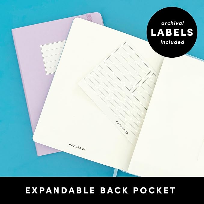 PAPERAGE Lined Journal Notebook, 5 Pack, 160 Pages, Medium 5.6 in x 8 in - Image 5