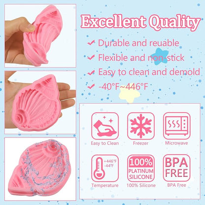 1Pcs Conch Cake Decoration Silicone Mold, Ocean Shell Candy Fondant Molds - Image 7