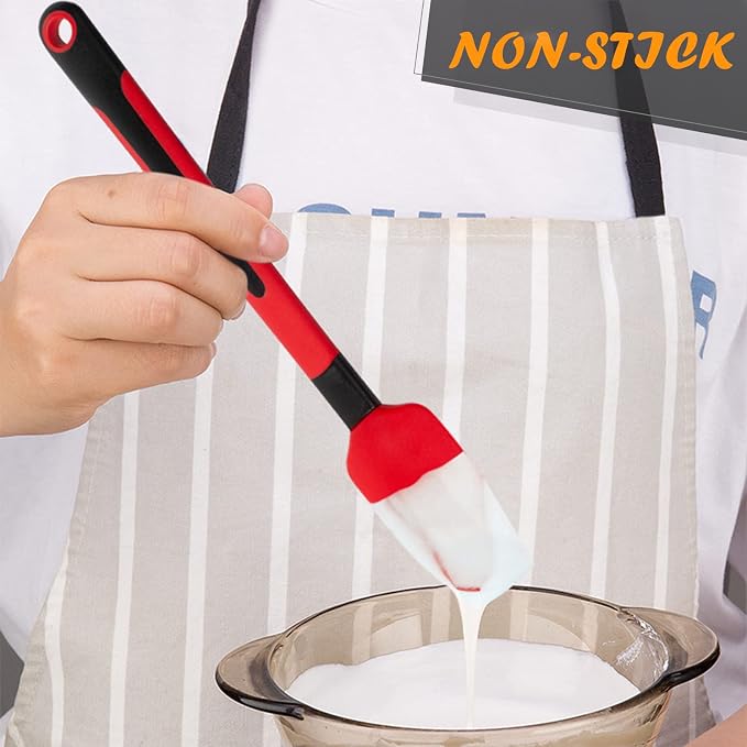 TEEVEA Silicone Spatula for Cooking Baking Mixing, Heat Resistant Non-Stick - Image 4