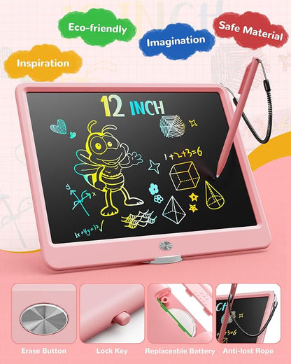 KOKODI LCD Writing Tablet, 12 Inch Colorful Toddler Doodle Board Drawing Tablet - Image 6