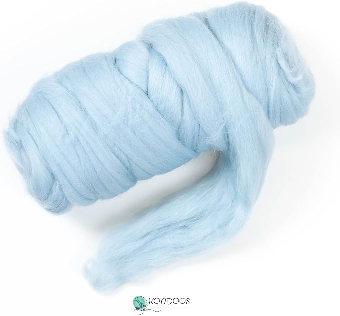 Kondoos Colored Natural Wool roving, 8 OZ. Best Wool - Image 2