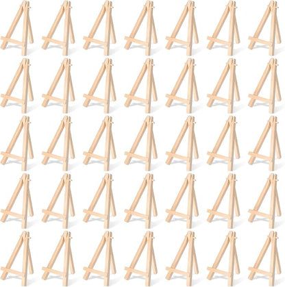 100 Pcs Mini Wood Display Easel Stands 5 Inch Small Wooden Canvas Easels by Unknown