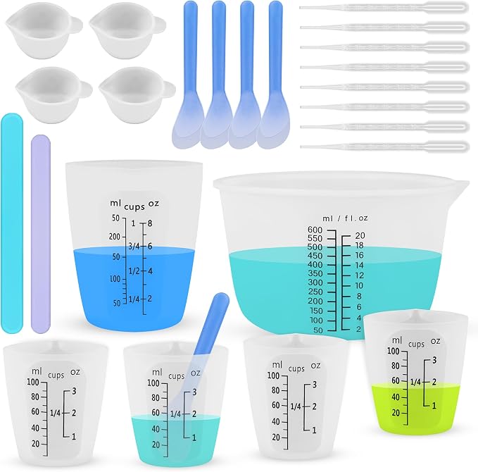Silicone Resin Mixing Measuring Cups by SwigranceQualityCreativity