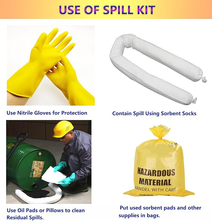 XIFENG Oil-Only Spill Kit Absorbing Spills Oil Absorbent Pads Oil Absorbent - Image 5