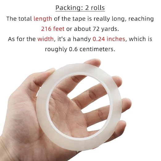 2 PCS Clear Floral Tape, 1/4" Flower Stem Wrap Tapes, Waterproof Florist Tape - Image 5