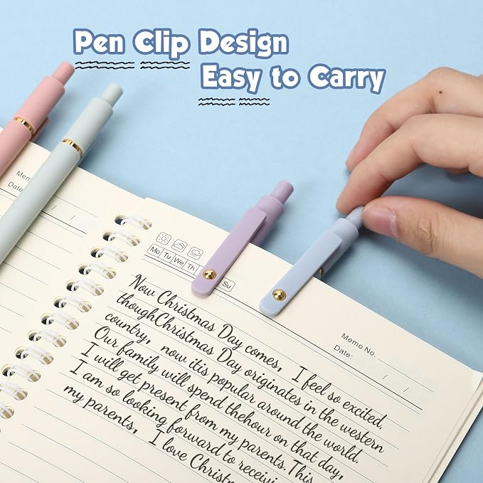 Gel Pens 6Pcs, 0.7mm Smooth Writing Black Ink Pens - Image 4