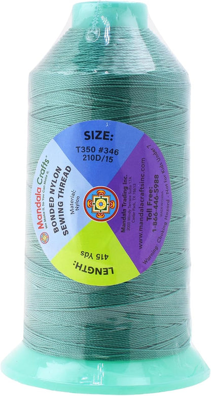 Mandala Crafts Bonded Nylon Thread Aquamarine Heavy Duty Sewing Threads - Image 3