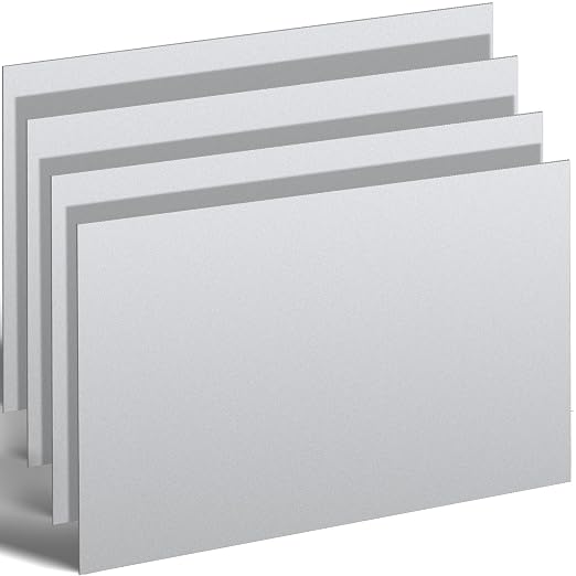 Hicarer 4 Pcs Mild Steel Sheet Cold Rolled 18 Gauge Metal Plate Weldable Metal by Hicarer
