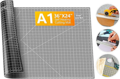 Ecraft Large Self Healing Cutting Mat: 24" x 36" Double Sided 5-Ply Hobby Mat by ecraft