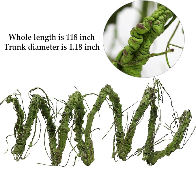 118 inch Big Artificial Green Tree Branches Ivy Grapevine Garland Fake Tree - Image 2