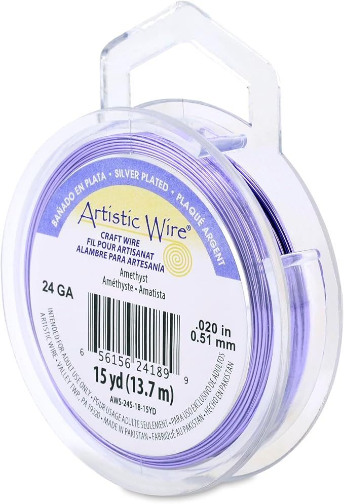 Artistic Wire, 24 Gauge Silver Plated Tarnish Resistant Colored Copper Craft by ArtisticWire
