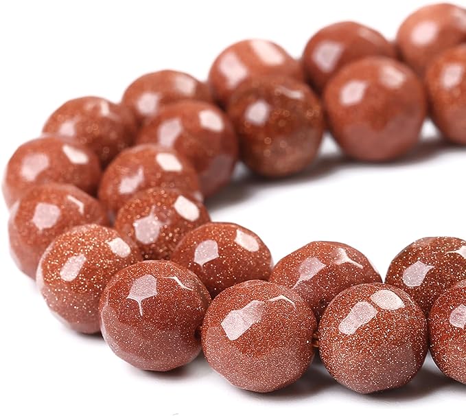 36pcs 10mm Natural Gold Sandstone Beads Faceted Stone Energy Healing Beads - Image 5