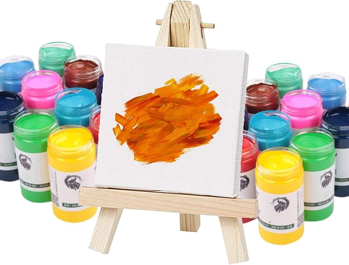 CertBuy Stretched Canvas 6 x 6 inch, 24 Pack 100% Cotton Blank Canvas Board - Image 5