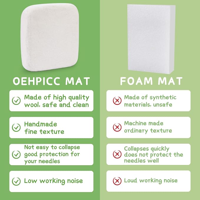 OEHPICC 128 Pcs Needle Felting Tools, 6×6 Inch Wool Felting Pad, Felting Tools - Image 7