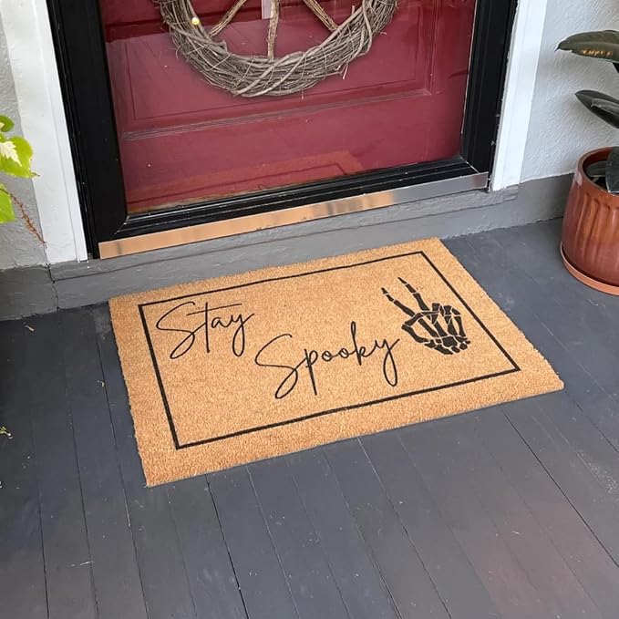 Halloween Stencils for Door Mats Welcome Ghost Stencil Reusable Stay Spooky - Image 4