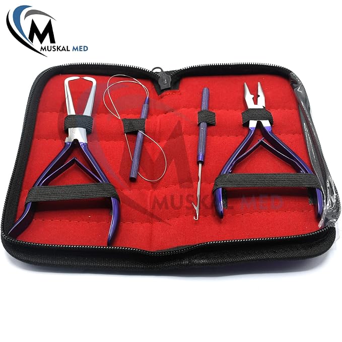 Professional Hair Extension & Beading Tool Kit Remove Plier Set - Image 2