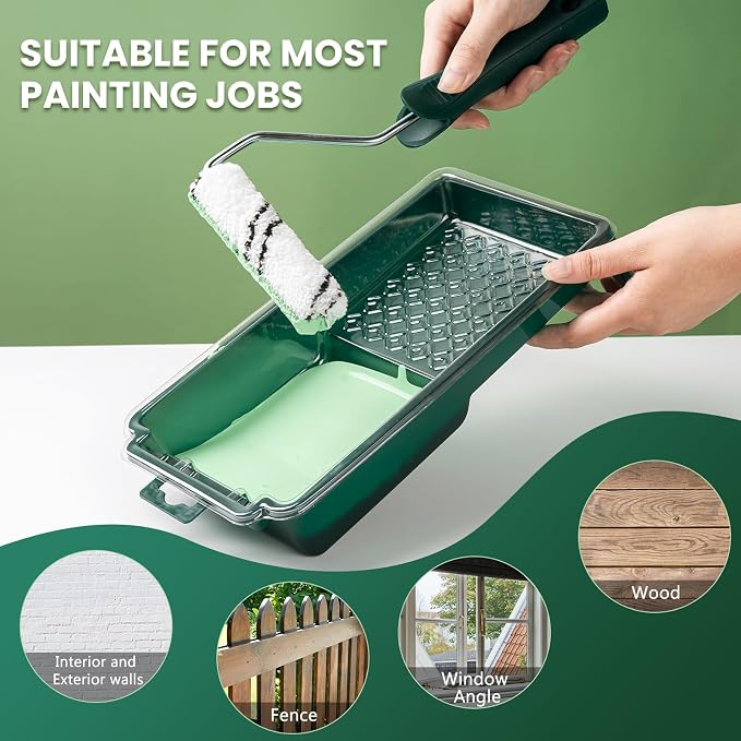 Paint Roller Kit, Paint Tray, Paint Tray Liners and Paint Roller Frame - Image 2