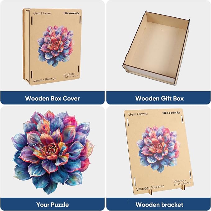 Wooden Puzzles for Adult 500 Piece, Flower Succulent Puzzle for Girls and Women - Image 7