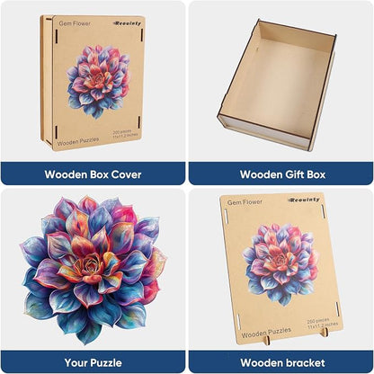 Wooden Puzzles for Adult 500 Piece, Flower Succulent Puzzle for Girls and Women - Image 7