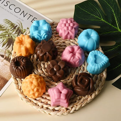 Sakolla 3 Pack Flower Molds Silicone, 12 Cavities Different Shapes Silicone - Image 5