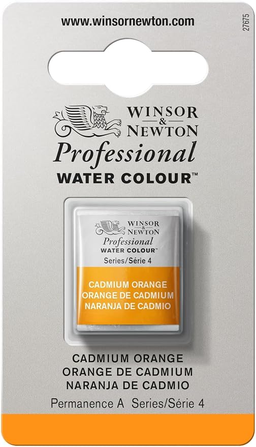 Winsor & Newton Professional Water Colour Paint, Half Pan, Cadmium Orange by WinsorNewton