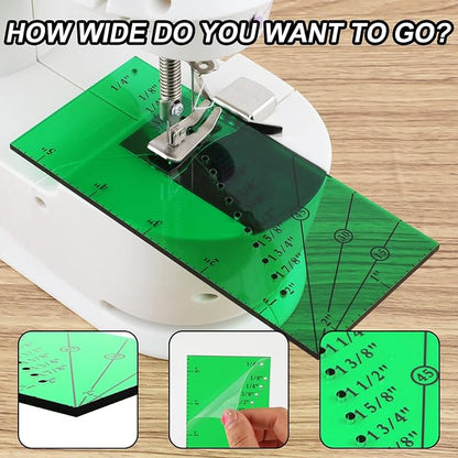 Adjustable Magnetic Seam Guide Ruler, 4-Piece Sewing Machine Accessory Set - Image 3