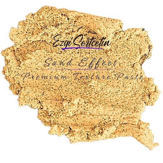 Premium Sand Effect Texture Paste | 6oz by Volume | Unique Metallic Colors | by EzgiSertcetin