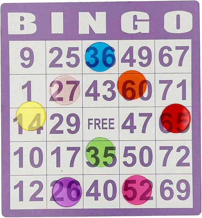 500 Pcs of 3/4 inch Transparent 8 Color Clear Bingo Counting Chips Plastic - Image 4