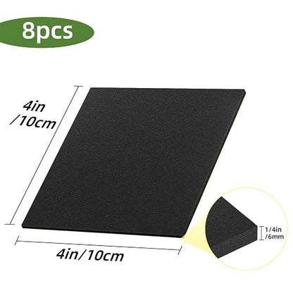 8 Pcs Adhesive Padding, Closed Cell Foam Sheet 4in X 4in X 1/4in, Anti-Slip - Image 2