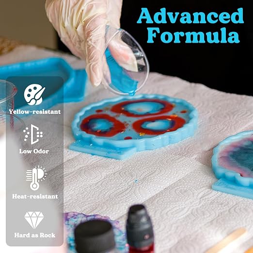 LET'S RESIN EPOXY RESIN Turquoise Epoxy Resin, 44OZ Bubble Free & High-Gloss - Image 3