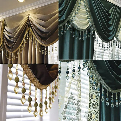 3yards Beading Fringe Trimming Long Beads Tassel Curtain Trim Ribbon Trim - Image 5