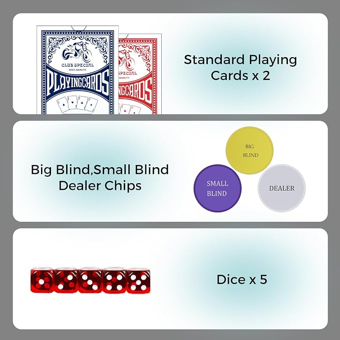 Clay Poker Set with Numbered Chips 500-pcs - Image 6