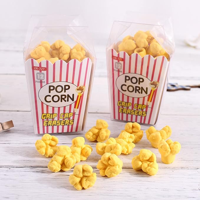 Pencil Top Erasers 36 Pack Popcorn Pencil Erasers Toppers Cap Erasers - Image 6