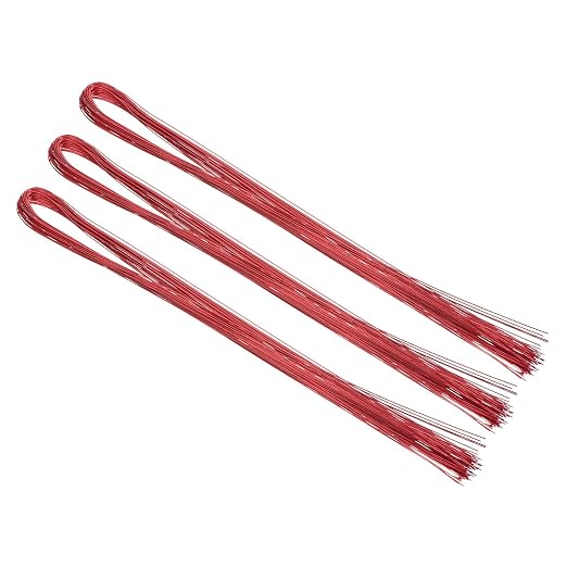 PATIKIL 32 Inch 22 Gauge Floral Stem Wire, 4 Pack/160 Pieces Bouquet Stem Paper by PATIKIL