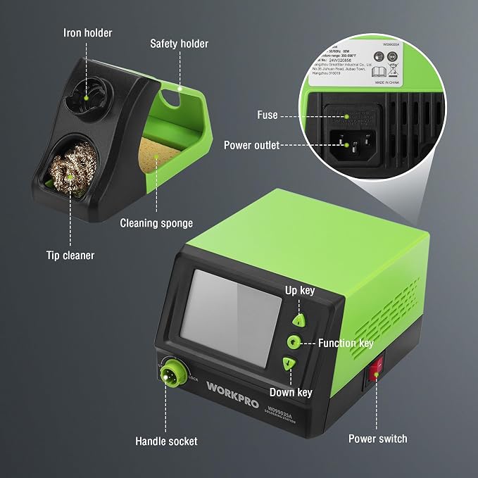 WORKPRO Soldering Station, 60W Soldering Iron Kit - Image 6