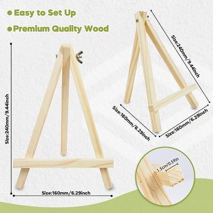 CONDA 12 Pack 9 Inch Wood Easels, Easel Stand - Image 2